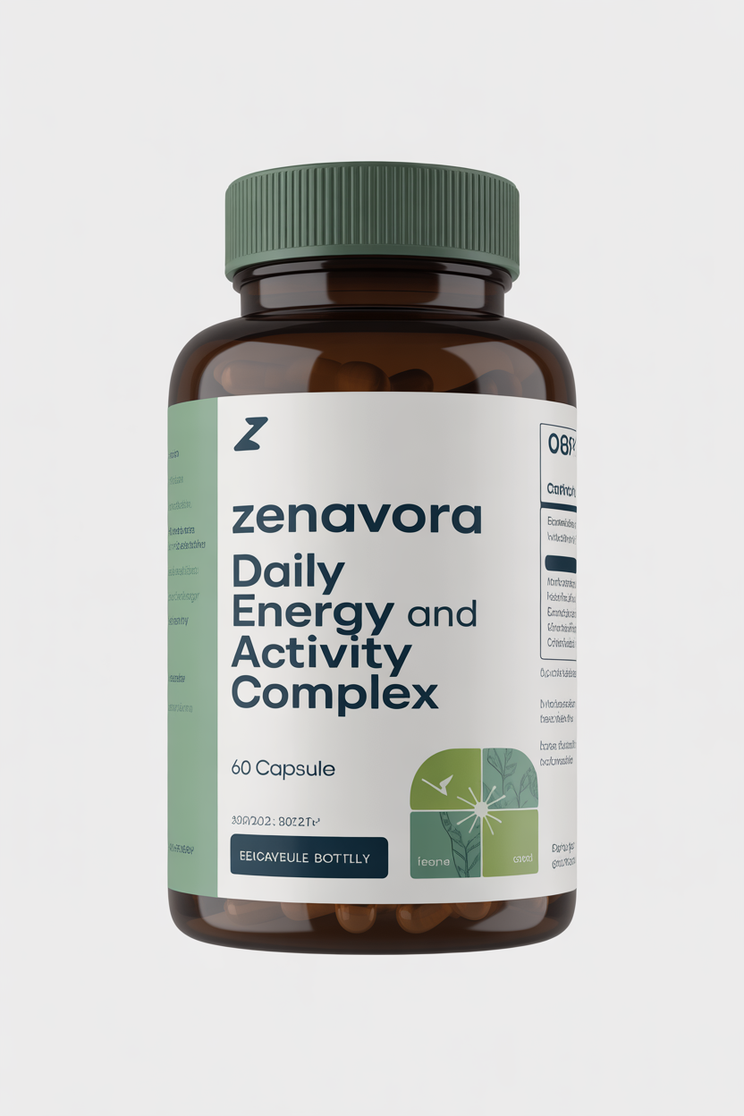 Zenavora daily energy and activity complex – 60 capsule bottle